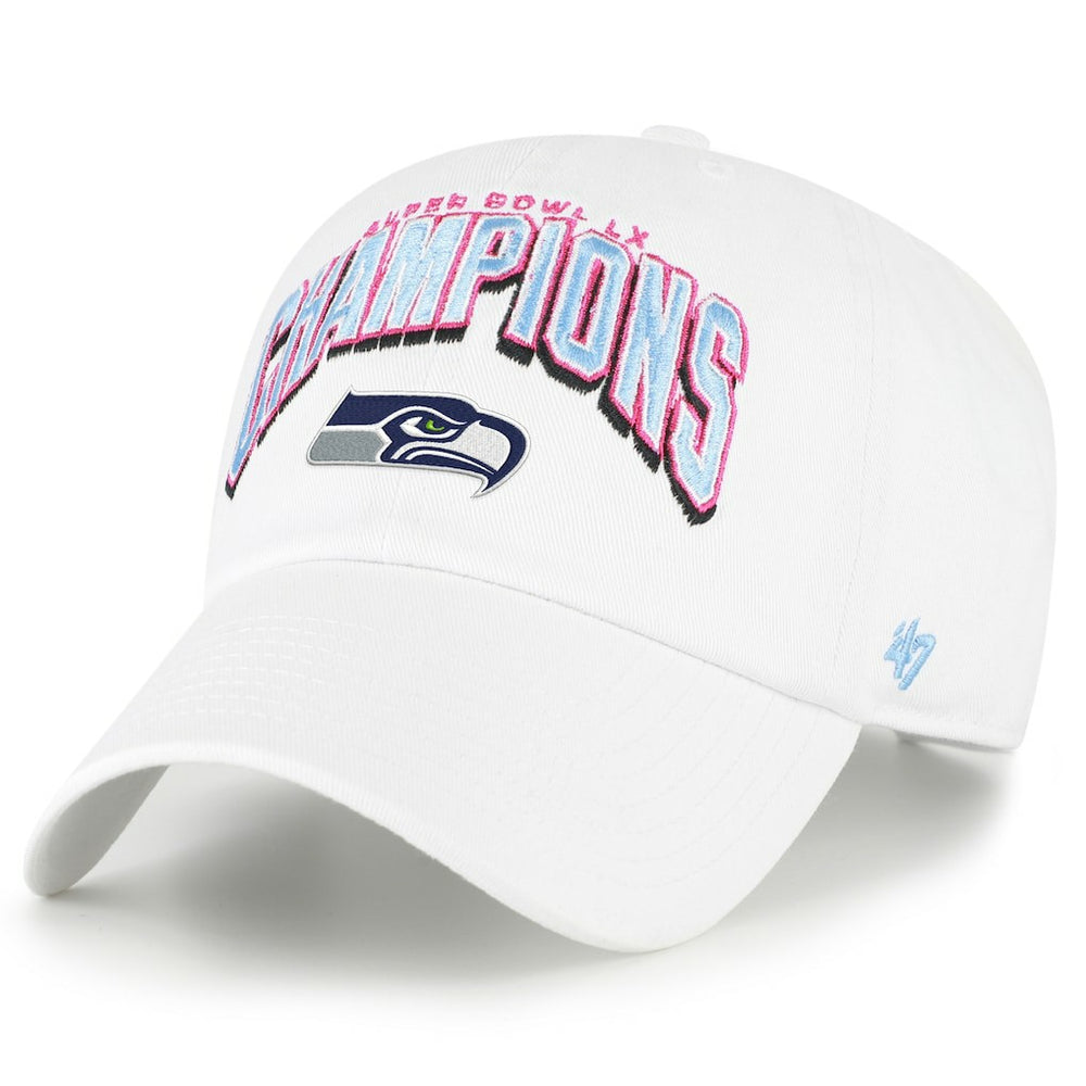 Seattle Seahawks '47 Super Bowl LX Champions Side Patch Clean Up Adjustable Hat - White Hats