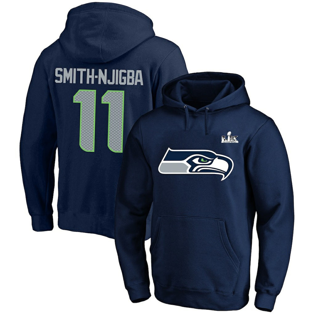 Jaxon Smith-Njigba Seattle Seahawks Super Bowl LX Champions Big & Tall Name & Number Fleece Hoodie - College Navy Hoodies