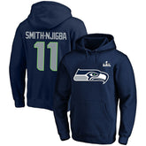 Jaxon Smith-Njigba Seattle Seahawks Super Bowl LX Champions Big & Tall Name & Number Fleece Hoodie - College Navy Hoodies
