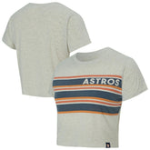 Houston Astros Concepts Sport Women's Birch Cropped T-Shirt - Cream T-shirts