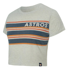 Houston Astros Concepts Sport Women's Birch Cropped T-Shirt - Cream T-shirts