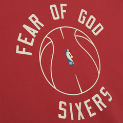 Philadelphia 76ers Fear of God x Barkley L. Hendricks Unisex 90's Hoodie Red