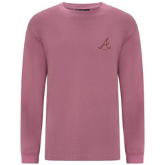 Atlanta Braves Levelwear Bridal Rose Luxe Signature Long Sleeve T-Shirt - Pink T-shirts