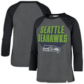 Seattle Seahawks '47 Women's Jetset Ava Raglan Long Sleeve T-Shirt - Charcoal T-shirts