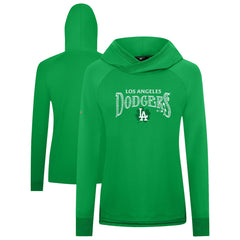 Los Angeles Dodgers Levelwear Women's St. Patrick's Day Slender Raglan Hoodie - Green Hoodies