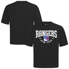 New York Rangers Levelwear Luxe Signature Knit T-Shirt - Black | US 203844146