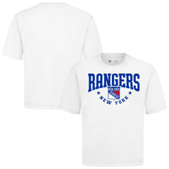 New York Rangers Levelwear Luxe Signature Knit T-Shirt - White | US 203844148
