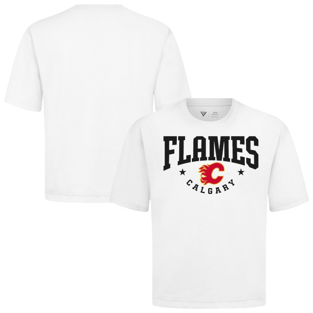 Calgary Flames Levelwear Luxe Signature Knit T-Shirt - White | US 203844150