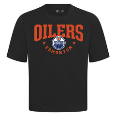 Edmonton Oilers Levelwear Luxe Signature Knit T-Shirt - Black | US 203844162