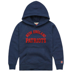 New England Patriots Homage Youth Classic Tri-Blend Hoodie - Navy Hoodies
