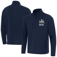 Seattle Seahawks Antigua Super Bowl LX Champions Insider Quarter-Zip Pullover - College Navy Pullover