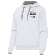 Seattle Seahawks Antigua Women's Super Bowl LX Champions Victory Hoodie - White Hoodies