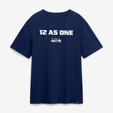 Seattle Seahawks Super Bowl LX 12 as One T-Shirt - College Navy T-shirts