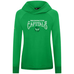 Washington Capitals Levelwear Women's St. Patrick's Day Slender Raglan Hoodie - Kelly Green | US 203846478
