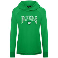 Calgary Flames Levelwear Women's St. Patrick's Day Slender Raglan Hoodie - Kelly Green | US 203846489