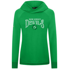 New Jersey Devils Levelwear Women's St. Patrick's Day Slender Raglan Hoodie - Kelly Green | US 203846491