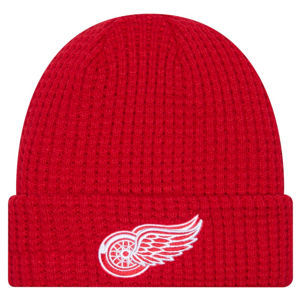 Detroit Red Wings New Era Waffle Cuffed Knit Hat - Red | US 203847669