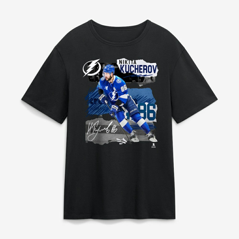 Nikita Kucherov Tampa Bay Lightning Fresh Ice T-Shirt - Black | US 203847707