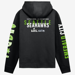 Seattle Seahawks Super Bowl LX Champions Four Piece Hoodie - Black Hoodies