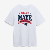 New England Patriots Drake Maye Fan Club T-Shirt - White T-shirts