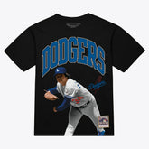 Fernando Valenzuela Los Angeles Dodgers Mitchell & Ness Photo Arch Player Graphic T-Shirt - Black T-shirts