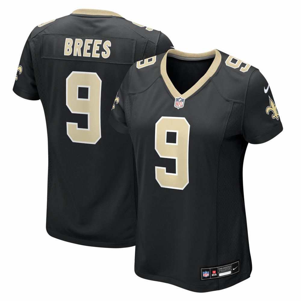 Drew Brees New Orleans Saints Women's Team Game Jersey - Black Jerseys