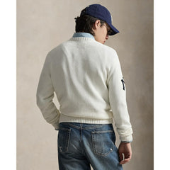 Yankees Polo Ralph Lauren Bear Sweater - White