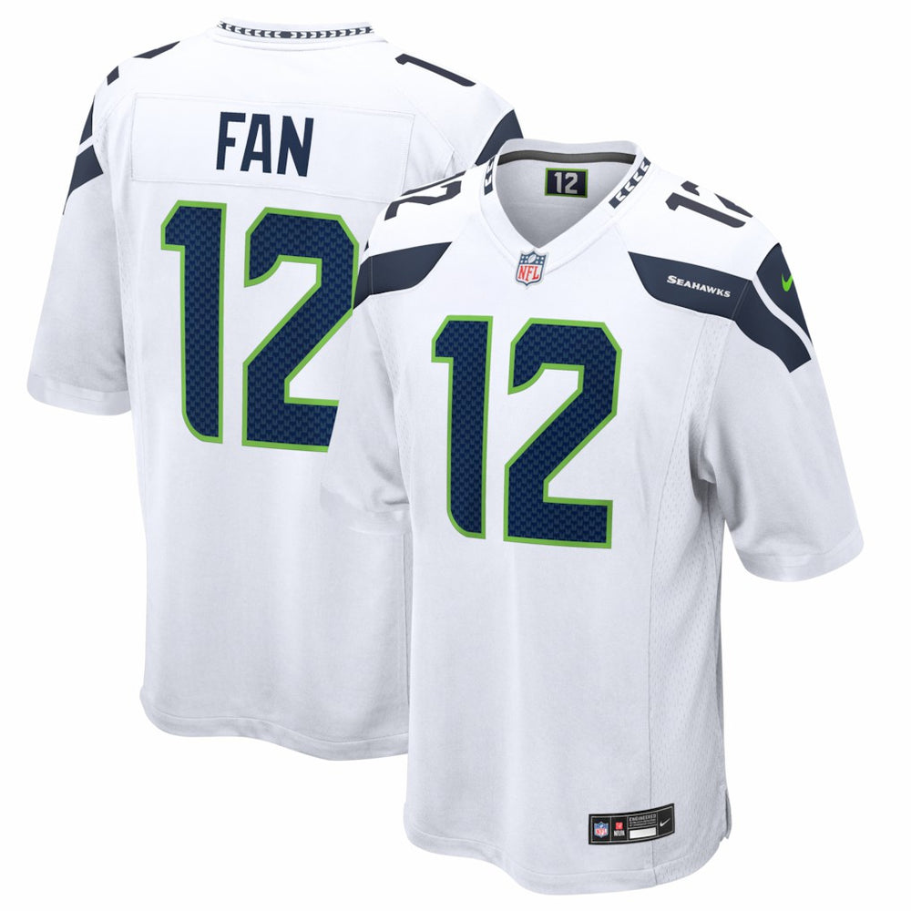12s Seattle Seahawks Game Jersey - White Jerseys