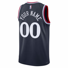 LA Clippers Unisex Swingman Custom Jersey Icon Edition Navy - Nike