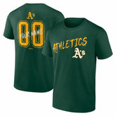 Athletics Hustle Personalized Name & Number T-Shirt - Green T-shirts