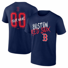 Boston Red Sox Hustle Personalized Name & Number T-Shirt - Navy T-shirts