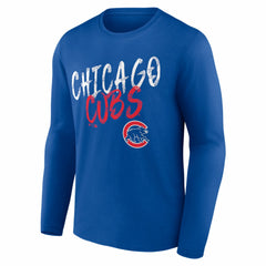 Chicago Cubs Hustle Personalized Name & Number Long Sleeve T-Shirt - Royal T-shirts