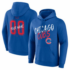 Chicago Cubs Hustle Personalized Name & Number Hoodie - Royal Hoodies