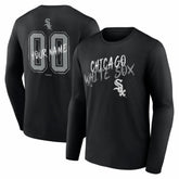 Chicago White Sox Hustle Personalized Name & Number Long Sleeve T-Shirt - Black T-shirts