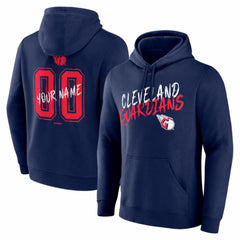 Cleveland Guardians Hustle Personalized Name & Number Hoodie - Navy Hoodies