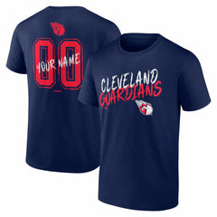Cleveland Guardians Hustle Personalized Name & Number T-Shirt - Navy T-shirts