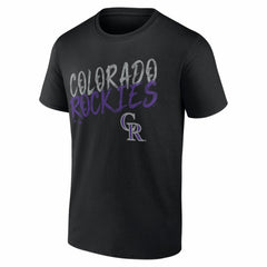 Colorado Rockies Hustle Personalized Name & Number T-Shirt - Black T-shirts