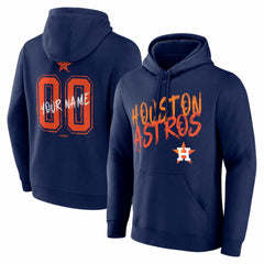 Houston Astros Hustle Personalized Name & Number Hoodie - Navy Hoodies