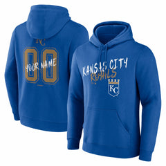 Kansas City Royals Hustle Personalized Name & Number Hoodie - Royal Hoodies