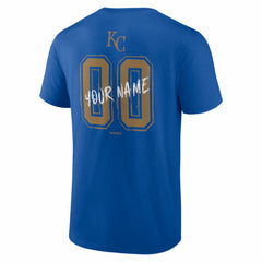 Kansas City Royals Hustle Personalized Name & Number T-Shirt - Royal T-shirts