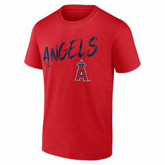 Los Angeles Angels Hustle Personalized Name & Number T-Shirt - Red T-shirts