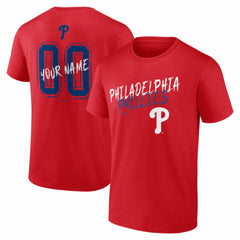 Philadelphia Phillies Hustle Personalized Name & Number T-Shirt - Red T-shirts