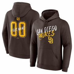 San Diego Padres Hustle Personalized Name & Number Hoodie - Brown Hoodies