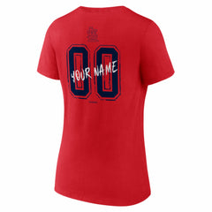 St. Louis Cardinals Women's Hustle Personalized Name & Number V-Neck T-Shirt - Red T-shirts