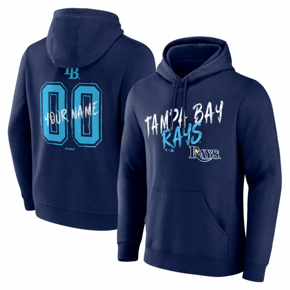Tampa Bay Rays Hustle Personalized Name & Number Hoodie - Navy Hoodies