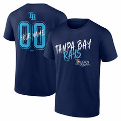 Tampa Bay Rays Hustle Personalized Name & Number T-Shirt - Navy T-shirts