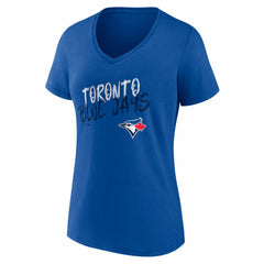 Toronto Blue Jays Women's Hustle Personalized Name & Number V-Neck T-Shirt - Royal T-shirts