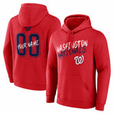 Washington Nationals Hustle Personalized Name & Number Hoodie - Red Hoodies
