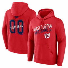 Washington Nationals Hustle Personalized Name & Number Hoodie - Red Hoodies