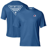 Colorado Avalanche Columbia PFG Terminal Tackle Omni-Shade T-Shirt - Blue | US 203863729